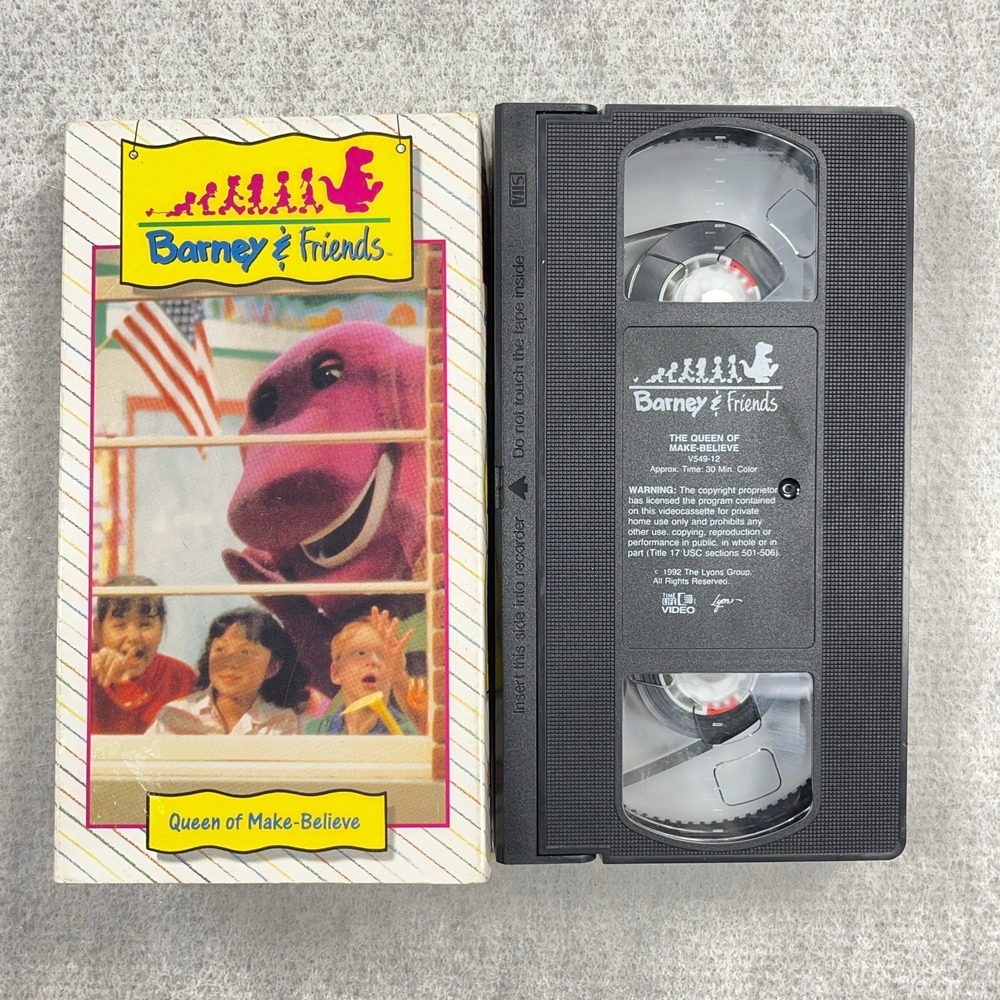 Barney & Friends: Queen of Make Believe VHS 1992 Time Life Video The Lyons Group
